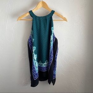 LOFT Handkerchief Hi-Neck Sleeveless Top